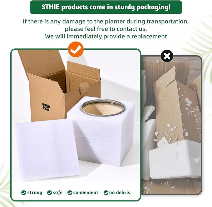 STHIE 5 Inch Ceramic Planters for Indoor Plants, Blue Cactus Snake Plant Pots with Drainage, Unique Design Round Flower Pot for Home Decoration
