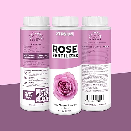 Rose Fertilizer – Liquid Plant Food for More Blooms, Vibrant Color & Stronger Stems, 1 Gallon