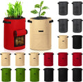 Yinder 20 Pcs 10 Gallon Potato Grow Bags with Flap and Handles Thickened Aeration Fabric Pots Garden Bags Potato Growing Containers Vegetable Garden Planter Bag for Plant Fruit(Classic Color)