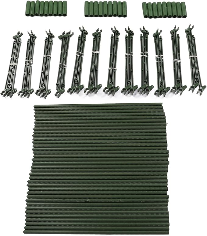 Pwshymi Tomato Cage Heavy Duty Sturdy Plant Support Stakes for Garden and Pots Indoor and Outdoor, Adjustable Design for Versatile Growing, 3Pcs Tomato Cage for Farmers and Home Gardeners (160cm)
