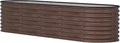 BlueWish 8x2x2FT Raised Garden Bed, 23.1" H Raised Garden Beds with 2 Aluminum Support Rods, Galvanized Steel, Rubber Strips, 9-in-1 Planter Raised Beds for Vegetable, Flower, Herbs, Rustic Brown