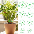 Kerros 8 Pack Plant Support Rings, Green Plastic Plant Cages for Potted Flowers, Tomato, Vine, Peppers - Reusable Garden Stake Holder for Indoor Outdoor Plants