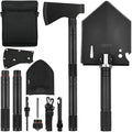 iunio Camping Shovel,Shovel Folding, Portable, Multitool, Foldable Entrenching Tool, Collapsible Spade, for Backpacking, Trenching, Hiking, Survival, Car Emergency