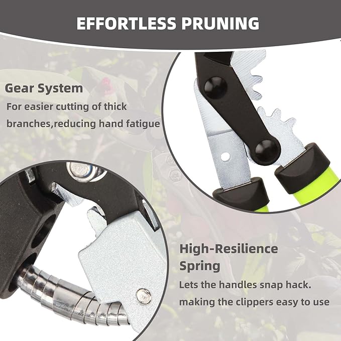 Loppers for Tree Trimming, Heavy Duty Branch Cutter Pruner with Gear Technology, Labor Saving Pruning Shears Gardening Tools Tree Clippers Tree Trimmer up to 1.3 Inch Clean Cut Capacity