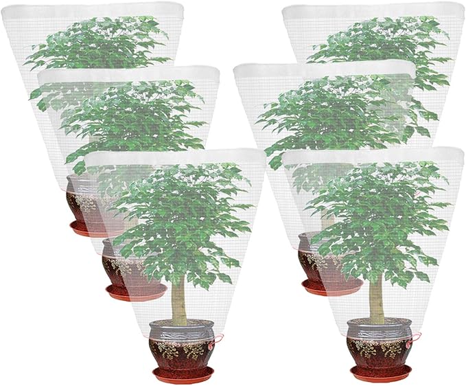 Fruit Covers Bags - 20PCS 20x20 Inch Sturdy Fruit Protection Bags with Drawstring, Fruit Netting Mesh Wrap Protect Vegetables, Tomato, Flowers