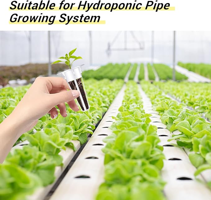 YBB 50PCS Grow Baskets, Hydroponic Seed Starter Pods Baskets Replacement Compatible with Aerogarden Hydroponic Growing System with 60 Pcs Plant Labels