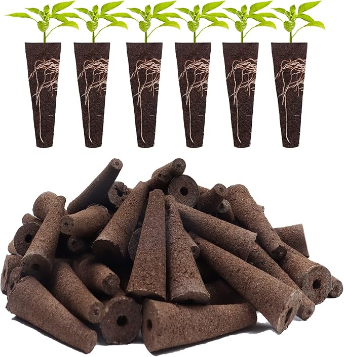 YBB 50PCS Hydroponic Grow Sponges, Seed Starter Pods Replacement Sponges Compatible with Aerogarden, Rapid Rooter Starter Plugs for Hydroponic Indoor Garden System