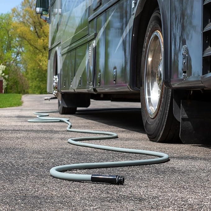 Flexzilla Colors Lead-In Garden Hose 5/8in. x 5ft., Lightweight All-Weather Water Hose, Durable and Flexible, Leak-Free Connections, Slate Gray
