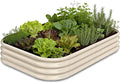 Galvanized Raised Garden Bed 6x4x1ft - 12" Tall Metal Planter for Outdoor Plants, Vegetables, Herbs, Metal Garden Box with Stainless Steel Hardware, and Rust-Resistant Coating - Sand Beige