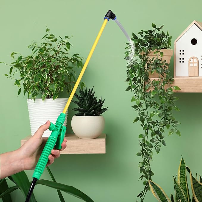 Honeydak 1.3 Gallon 5L Garden Pump Pressure Sprayer Watering Can Device for Watering Hanging Plant Basket Hard to Reach Pump Sprayer for Weeds, Lawn Care & Pesticides (Green)