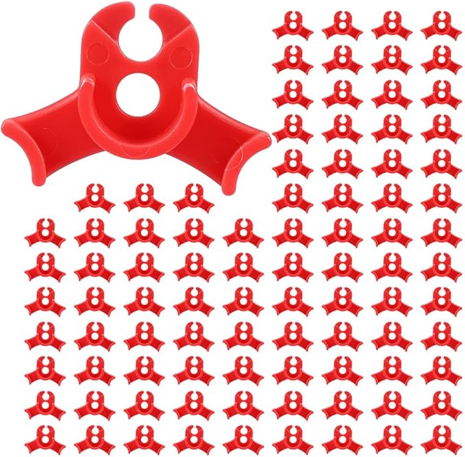 90 Pack Plant Bender Angle Adjustable Plant Training Clips Low Stress Training Clips 90 Degrees Plant Stem(Circle Style,Red)