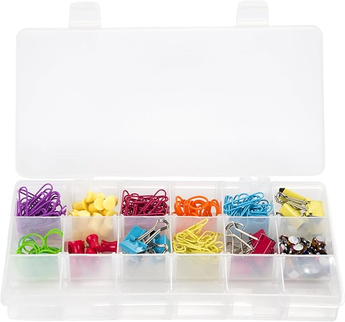 Pink Tool Box Organizer with Removable Compartments – Portable Storage Case for Crafts, Beads, Screws & Small Tools – Lightweight Utility Organizer by Stalwart