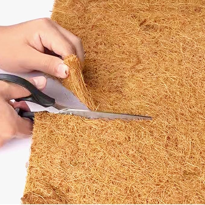 SUNYAY 12x80 inch Natural Coco Liner Roll Coconut Coir Liner Sheets Coco Mat for Planter Window Box Flower Basket Garden Decoration Animal Pet Pad Liner