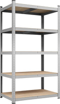 Yaheetech Storage Shelves, 5 Tier Heavy Duty Adjustable Metal Shelving Unit, Industrial Utility Rack for Garage Warehouse Pantry Closet (35.5 W x 16 D x 71 H Inches, Silver)