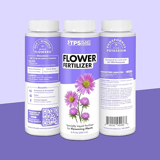 Flower Fertilizer – Liquid Plant Food for More Blooms, Bigger Flowers & Vibrant Color, 1 Gallon