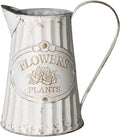 Galvanized Pitcher Antique Watering Can Retro Jug Metal Vase Rustic Vintage Primitive Pitcher Farmhouse Country Plant for Home Office Decor, 8.0”