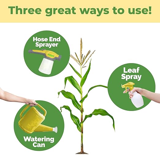 High Nitrogen Fertilizer for Corn, Supports Vigorous Corn Growth and High Yields, TPS Plant Foods, 1 Gallon (128oz)