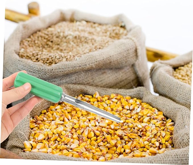 Yardwe Broomcorn Cereal Care Reusable Probes Kit Soil Tester Lawn Sample Powders Cement Fertilizer Sampler Grains Garden Soiling Wheat Slot Metal Test for Experiment
