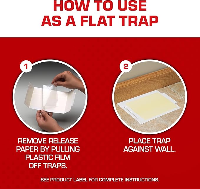 Tomcat Glue Boards with Immediate Grip Glue for Mice, Cockroaches, and Insects, Ready-to-Use, 8-Pack (32 Glue Boards)