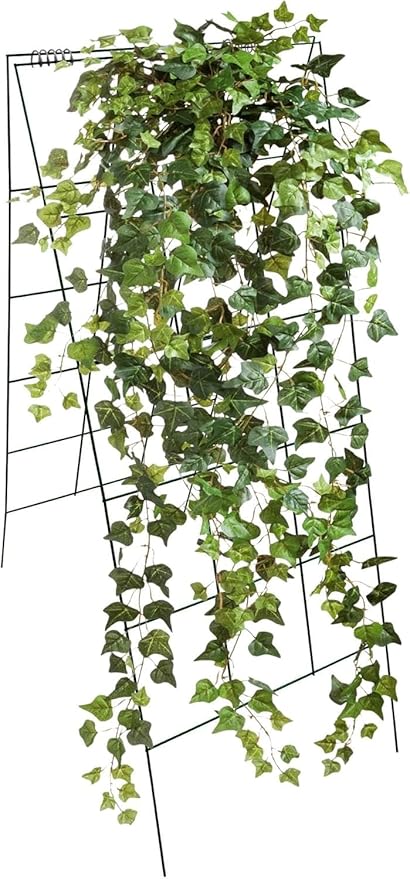 Garden Cucumber Trellis A-Frame Folding Plant Trellis 46 Inch by 18 Inch for Climbing Vegetables Flowers Black 2 Pack with Clips and Cable Ties