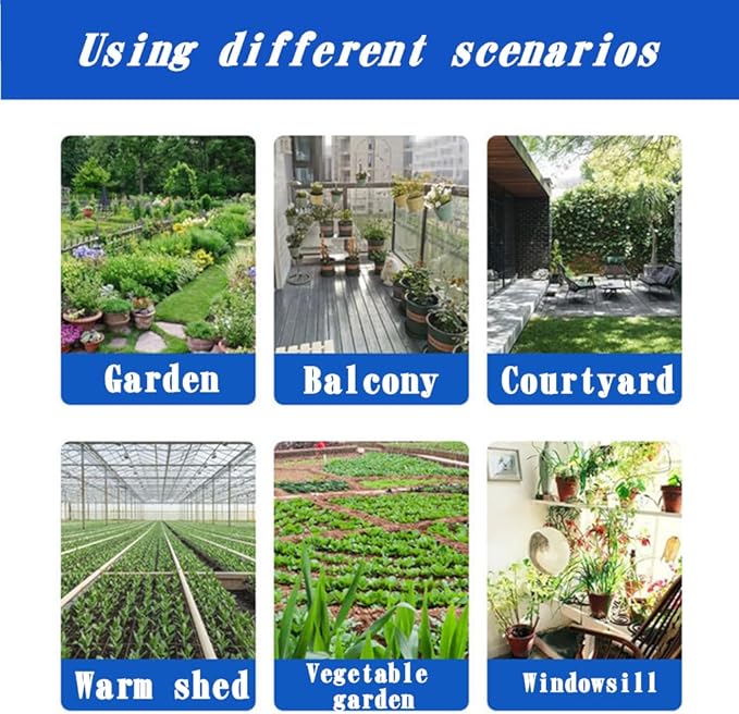 50pcs Garden Stakes Connectors Set,Plant Trellis Support Connectors Clips for 5/8" (16mm) Plant Stakes, Greenhouse & Garden Use