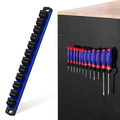 WORKPRO Magnetic Screwdriver Organizer and Wrench Organizer, Aluminum Rail Magnetic Tool Organizers, Tool Holder, Tool Box Organizers, 12-Slot Screwdriver and Wrench Holder (Tools not Included)