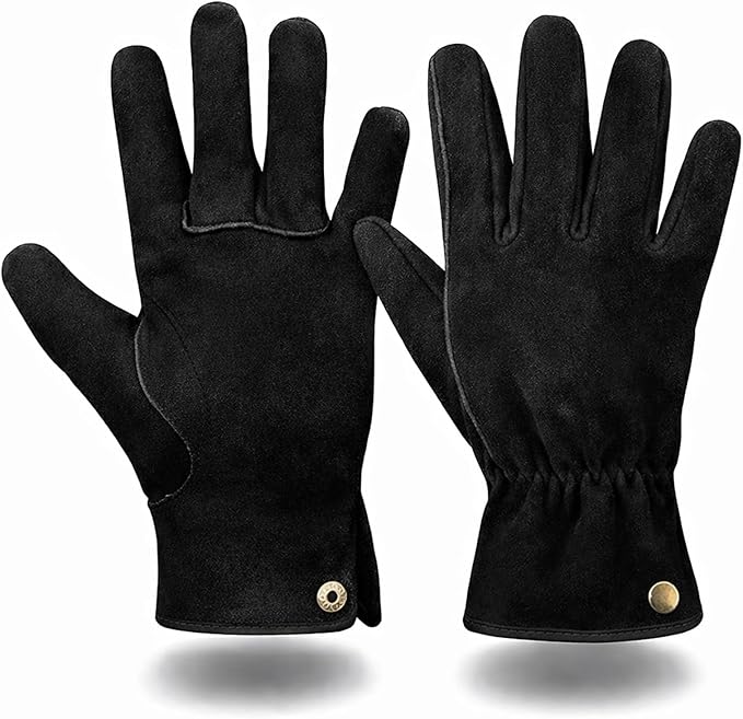 Leather Safety Work Gloves Gardening Carpenter Thorn Proof Truck Driving for Mens and Womens Waterproof heavy duty