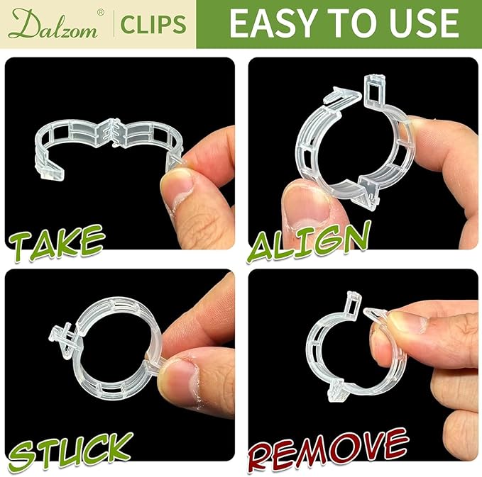 Clearance Deal: 50Pcs Plant Support Clips - Plastic Plant Fixing Clips for Climbing Plants, Tomato Vine ect, Garden Claw for Securing Stems, Grapes, Vines & Vegetables
