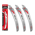 EZARC Japanese Teeth Reciprocating Saw Blade 9 Inch, Arc Edge Wood Pruning Saw Blades 6TPI for Tree Trimming, Wood Cutting, 3 Pieces
