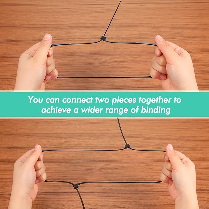 Shappy 50 Pcs Zip Ties Heavy Duty Strong Large Cable Wire Ties Zip Industrial Sturdy Wire, Awnings Tying Branches Bundling of Crops Fixed Water Pipes(24 Inch,Black)
