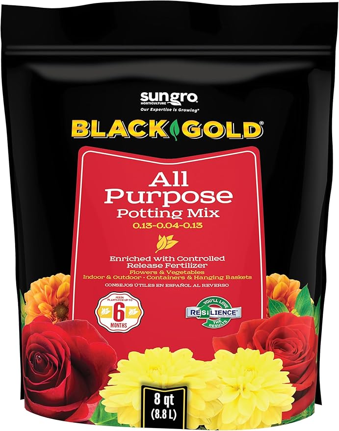 Black Gold All Purpose Potting Mix 8qt