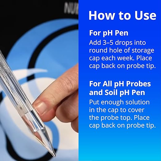 Bluelab KCl Storage Solution Sachets - Ideal for Maintaining pH Pens, pH Meters & pH Probes - Optimal Probe Care to Ensure Accurate Measurements with Regular Probe Hydration, 30 Sachet Box, 18ml Each