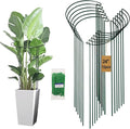 24in Tall Heavy-Duty Plant Support Stakes, 12 Pack Adjustable Peony Cages & Supports for Outdoor Plants, Large Garden Plant Stakes for Peony, Tomato