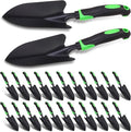 Yaocom 36 Pcs Garden Shovel Aluminum Alloy Heavy Duty Trowel Small Digging Shovels Metal Hand Trowel Spade with Soft Handle for Garden Lawn Yard Planting Tool (Large Shovel,Green)