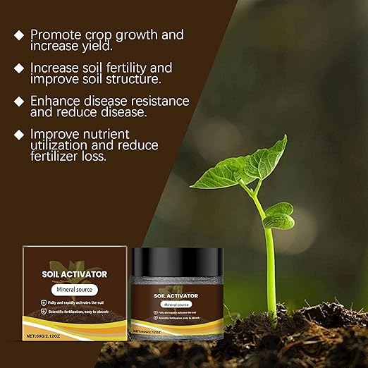 Soil Pro Activator for Plants, Soil Activator Mineral Source, Soil Improvement Loosening Agent, Plant Growth Enhance Supplement, Unlock Explosive Plant Growth (60g 1pcs)