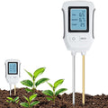3 in 1 Soil Tester, Ph, Humidity and Temperature Measurement, Backlit Display, 10 Second Test Time, Suitable for Gardening, Lawn, Agriculture, Battery Not Included