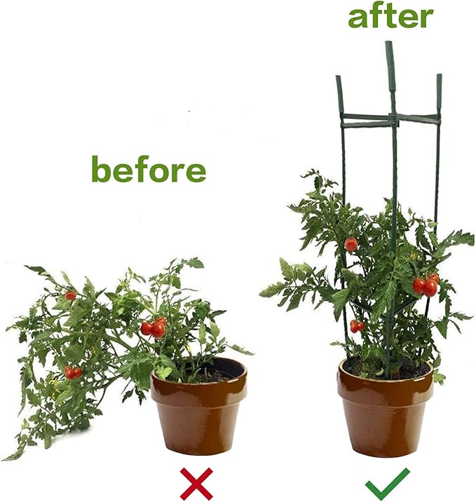 River 50 Pcs Tomato Cage Connectors, Plant Climbing Frame, Connector Bracket, Plastic Adjustable Expandable Stake Arms (Length: 11.8 Inch-2 Bayonet Ports, for 11mm, 50Pcs)