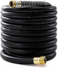 5/8" x 50ft Garden Hose, -40℉ To 190℉ Hot/Cold, Heavy Duty,Flexible, 300psi Working, 1000psi Burst, 3/4" Brass Fittings with Hose Protector Coil Spring for Outdoor,Yard, Farm