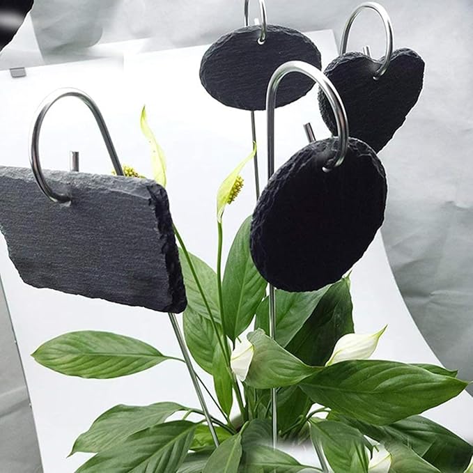 20 Pcs Silver Garden Plant Label Hooks, Markers Stake, Plant Sign Stake Rustproof Deformed Garden Plant Sign Hooks Hanging Rods for Flower, Planter,Plant Support Garden Stakes (20cm)