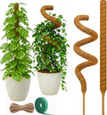 Bendable Moss Pole for Plants | 2 Pack 48 Inch Tall Moss Pole Monstera Plant Support | Large Poles for Climbing Plants | Handmade Coco Coir Plant Pole Sticks for Pothos
