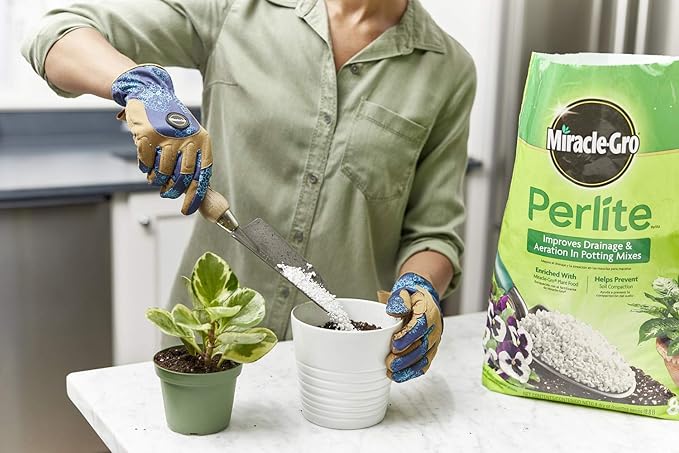 Miracle-Gro Perlite - Enriched with Plant Food, Improves Drainage and Aeration in Potting Soil Mixes, For Container Plants, 8 qt. (2-Pack)