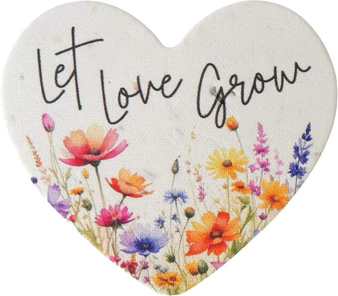 50pcs Large Love Heart Seed Paper – Plantable & Writable Wildflower Seed Paper, Gift for Mom This Mother’s Day, Use for Shower Favors, Weddings, Heart Party Favors or Life Events