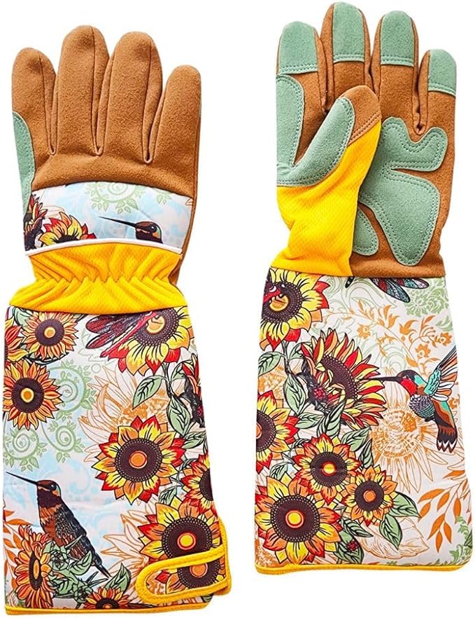Two Lumps of Sugar Gardening Gloves - Short Length, Industrial Design Yard Gloves for Men and Women, Sizes S/M and L/XL