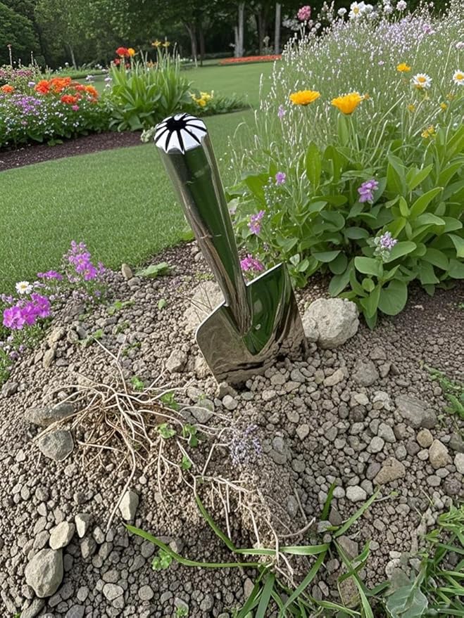 Garden Trowel- Stainless Steel Garden Shovel with Measurement Mark, Gardening Tools, Garden Shovel Hand Trowel, Gardening Hand Spade Tool for Planting, Transplanting, Weeding, Digging