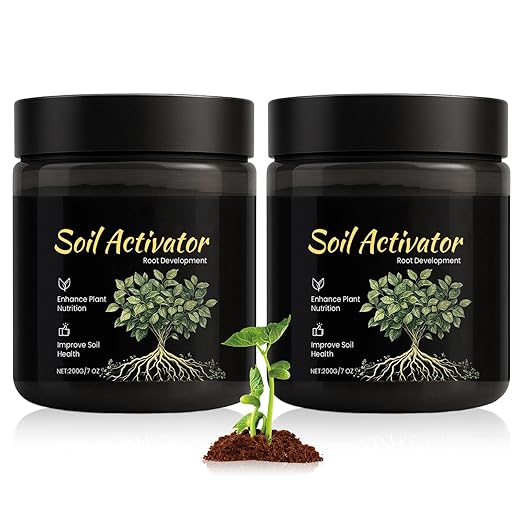 Soil Activator, Soil Revitalizer & Soil Conditioner for Plants, Supports Root Development & Nutrient Absorption for Lawn Garden Indoor Outdoor Plants, 200G*2