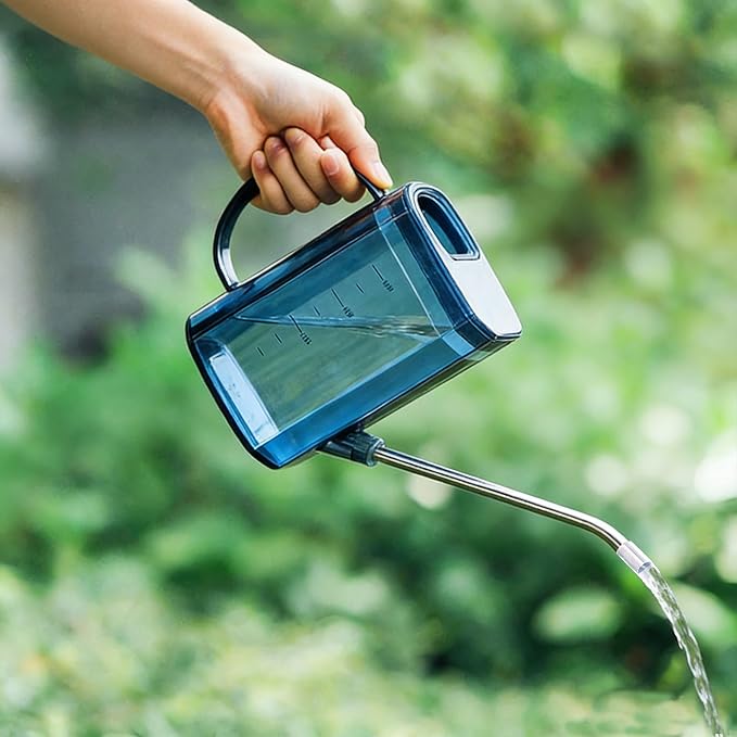 Small Watering Can with 1L / 34 oz Capacity Long Spout Indoor & Outdoor Water Can Pot for House Plant Garden Flower