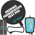 Brewing & Fermentation Heat Pad with Heating Thermostat - 10" Sourdough Starter Warmer Mat, Beer & Wine Fermenting - Heating Mat for Kombucha Jar, Carboy, Glass Jar, Fermentors with Heater Temp Strip