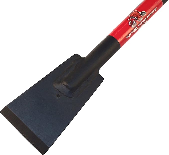 Bully Tools Steel Tamping and Digging Bar - Heavy Duty Spud for Stump Removal, Root Cutting, Demolition, and Post Hole Digging - Pry Bar for Yard and Construction Work - 100% Made in the USA - 68 Inch
