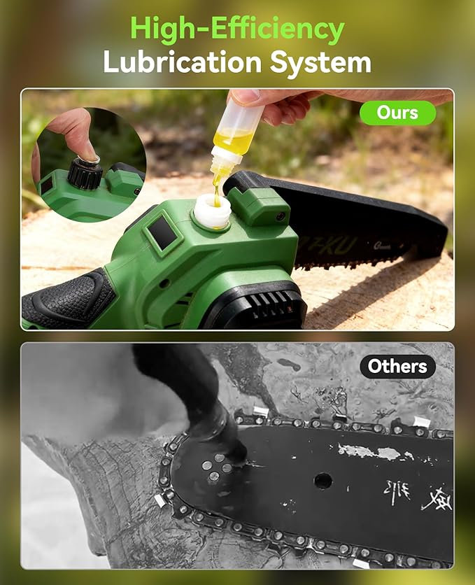 Electric Pole Saws for Tree Trimming: 6 Inch Mini Chainsaw Cordless with Extension Pole, 2x4000mAh Batteries, 21V Brushless Pole Saw Battery Powered Tree Trimmer 16 Ft reach Limb Branch Cutter Pruner