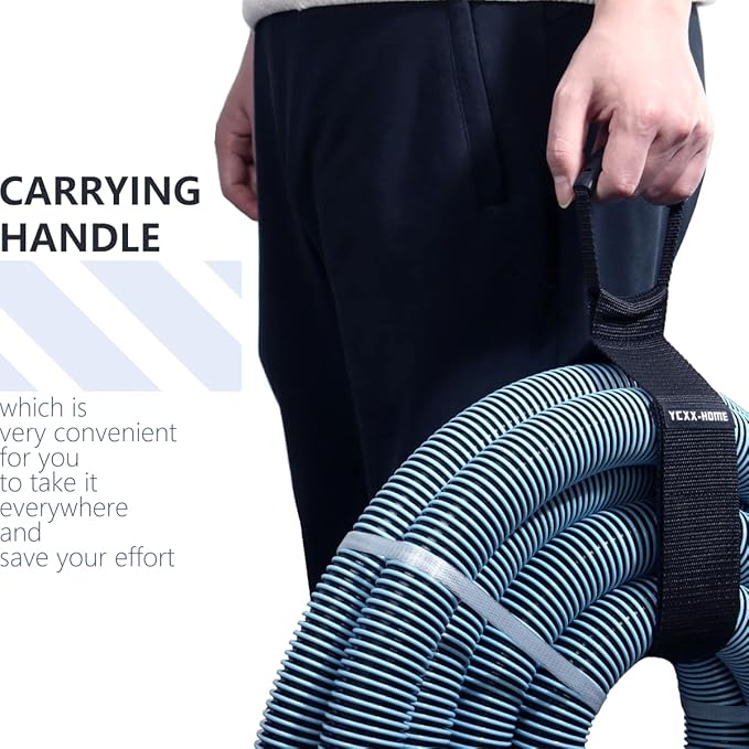 2 PCS Heavy Duty Cord Storage Wrap Holder Extension Hook and Loop Cord Hose Organizer Strap with Carrying Handle for Cords Garden Hose Swimming or Garage Tool (LARGE-28'')